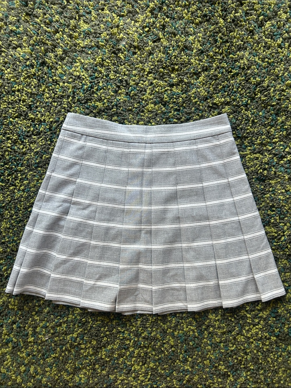 Striped Pleated Tennis Miniskirt
